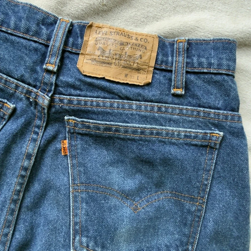 Vintage Levis 550 Orange Tab Jeans‎ Mens 33x30 Medium Wash Made in Canada 40550
